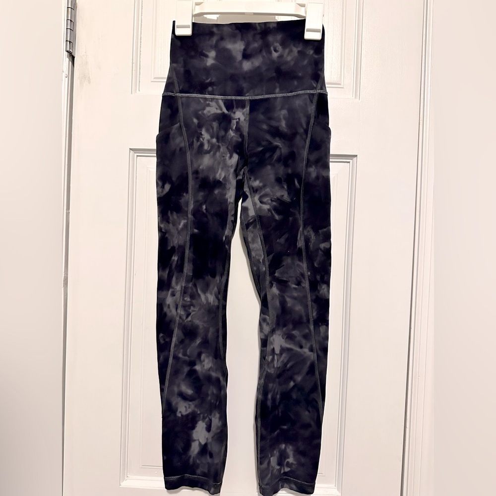 Black and Grey Tie-Dye Lululemon Leggings